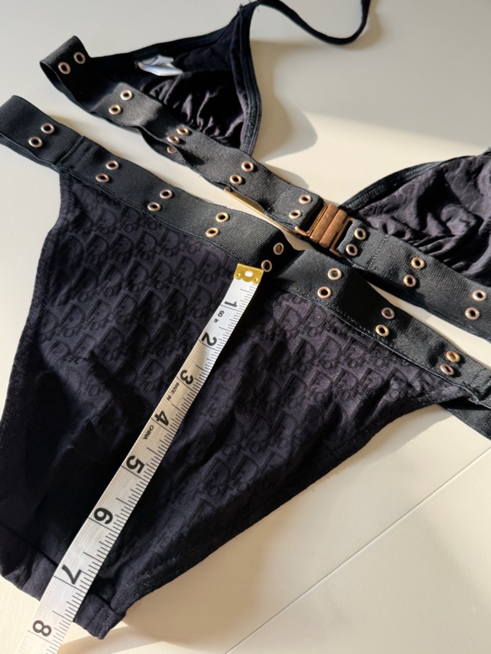 Vintage John Galliano Era Dior Monogram Bikini – Black & Gold - Picture 7 of 13